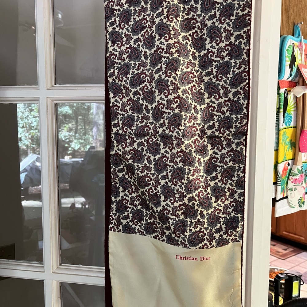 Christian Dior Silk and Wool Scarf - Picture 3 of 4
